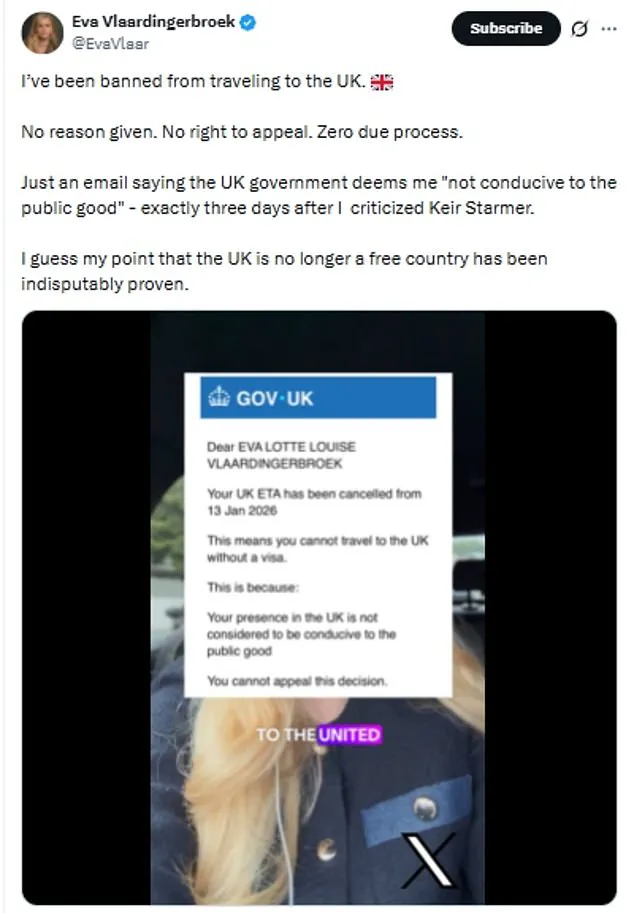 Limited Information Access: UK Denies Entry to Anti-Migrant Campaigner Over Political Stance