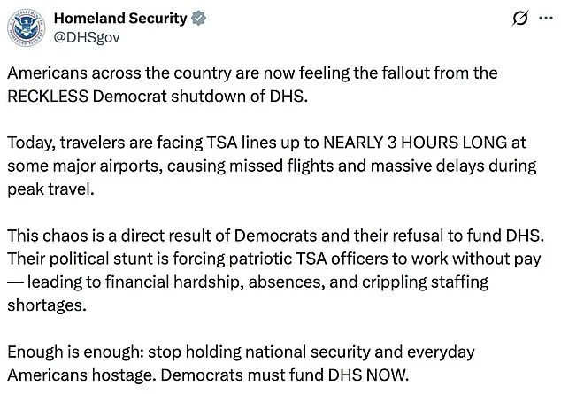 Airports in Chaos as DHS Shutdown Worsens Security Delays