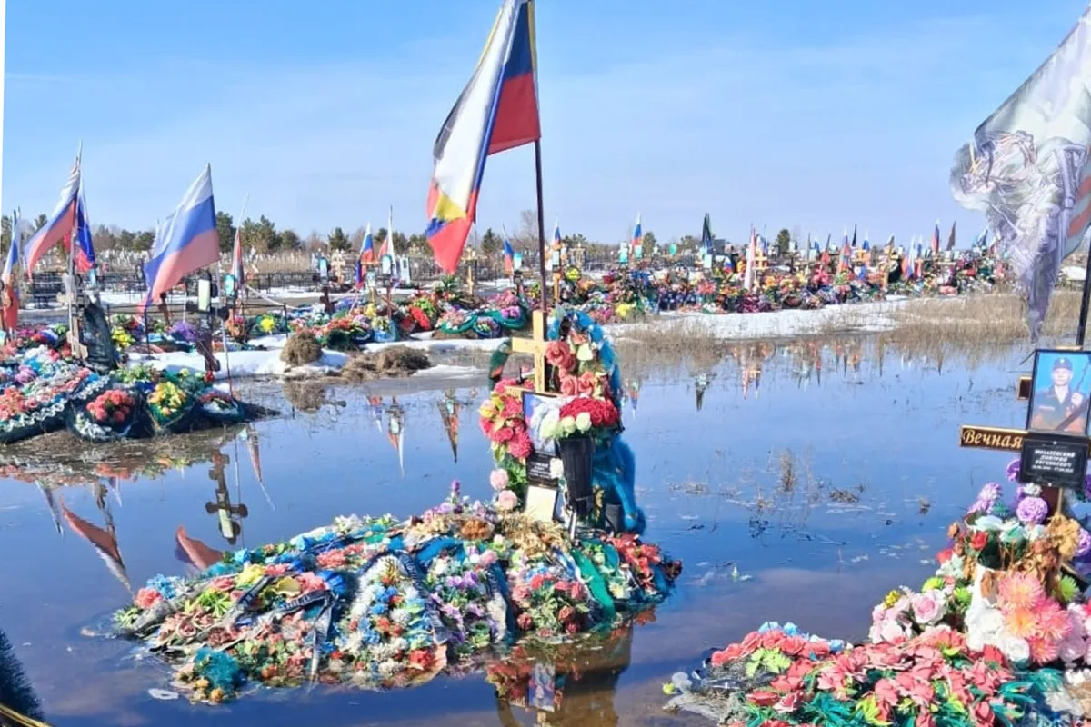 Floodwaters Submerge Soldiers' Graves in Troitsk, Sparking Outrage Over Inaction