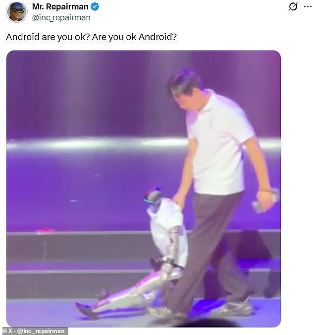 Robotic Billie Jean dancer crashes repeatedly during Shenzhen performance